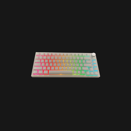 AK820 Custom Mechanical Keyboard (White) - STEM