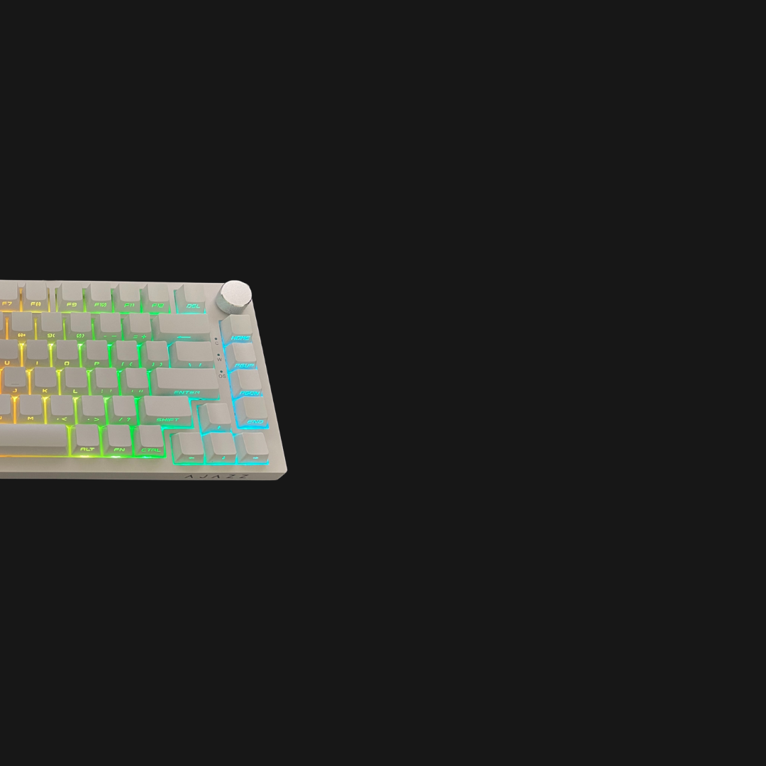 AK820 Custom Mechanical Keyboard (White) - STEM